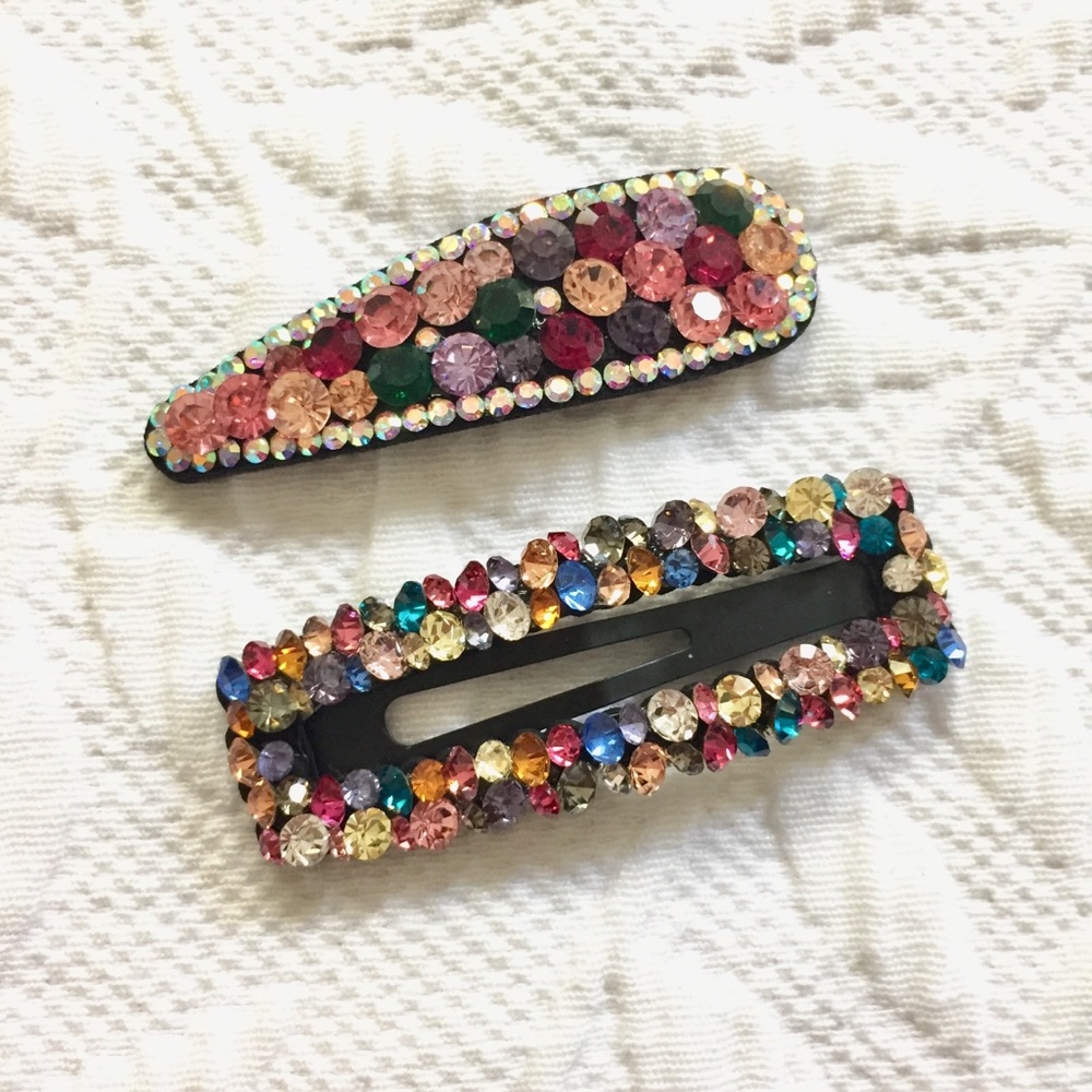 Cara Rhinestone Barrette Hair Accessory NWT